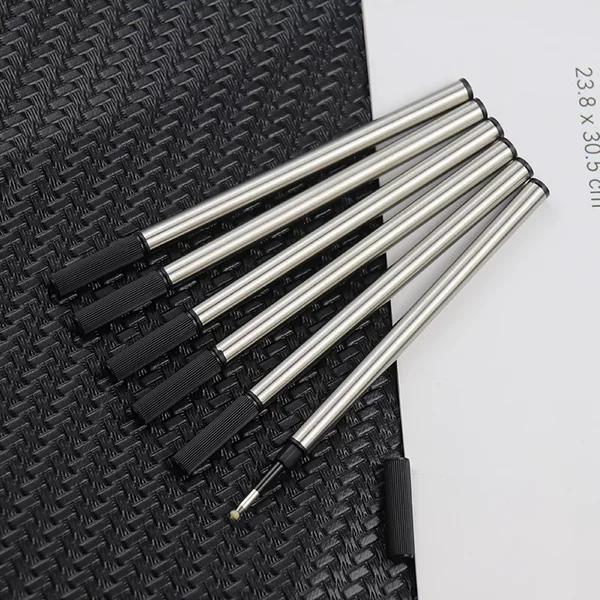 0.5mm metal signature refill German ink replacement blue refill writing smooth insert core black water core