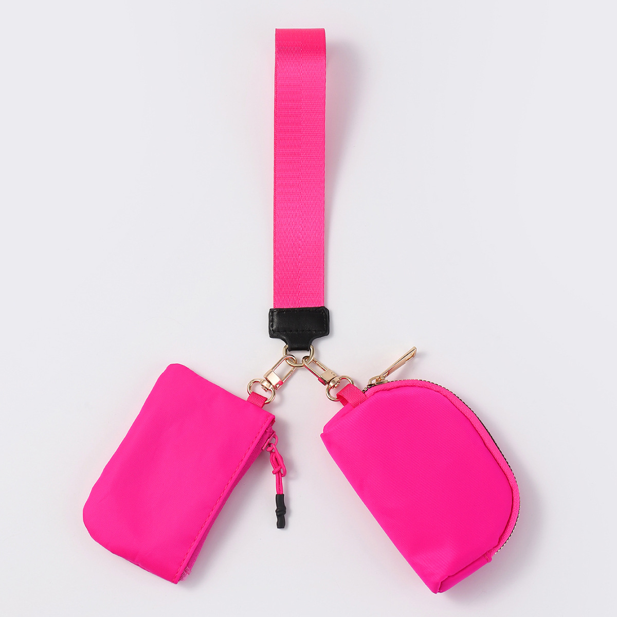 Bolso de muñeca transfronterizo LULU con el mismo estilo Mini bolso de color de moda portátil Estuche para llaves de almacenamiento impermeable de nailon
