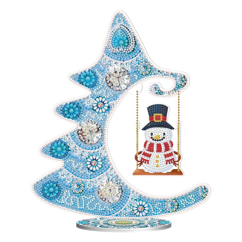 Accesorios para pintura de diamantes, adornos de PVC con diamantes de imitación para escritorio, árbol de Navidad, pintura decorativa con diamantes de imitación, distribución de diamantes de imitación.