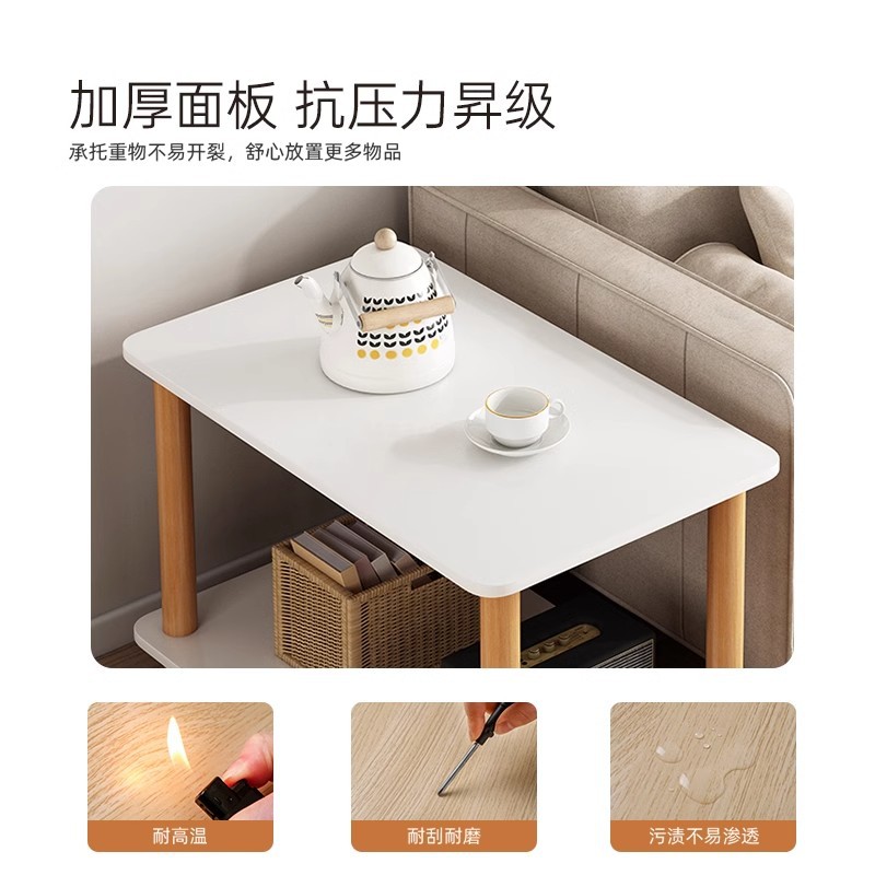 Mesa de cabecera para alquiler de habitaciones, mesa de té moderna y simple, mesa pequeña, dormitorio simple, pequeño estante de cabecera.