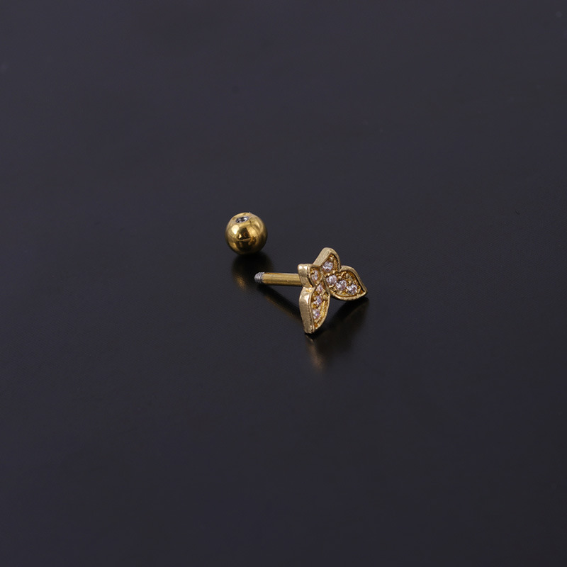 Clavos de hueso de varilla gruesa de acero inoxidable 16G de nuevo diseño, tornillos para clavos de oreja pequeños populares y personalizados, bola giratoria_voghion.com