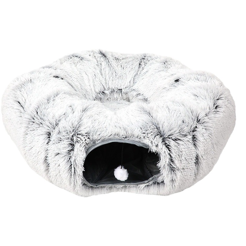 Pelusa transfronteriza para gatos de felpa, túnel para gatos, nido para mascotas al por mayor, almohadilla para gatos cálida, canal plegable para gatos, cama para perros