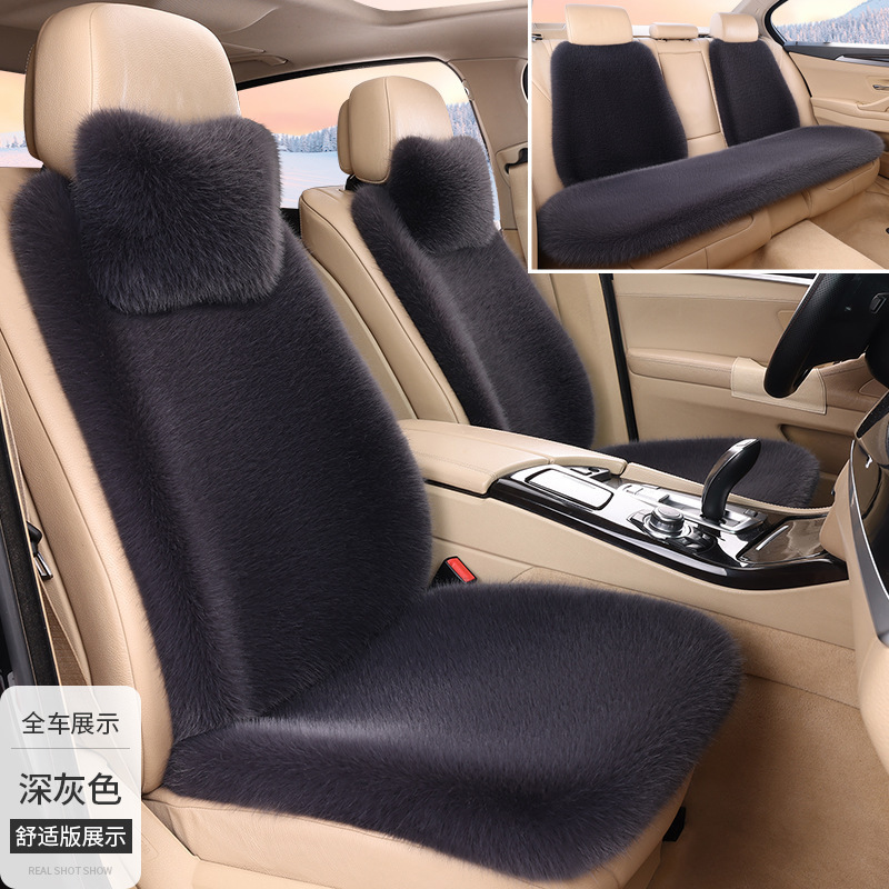 車のぬいぐるみ座布団は冬にキツネのぬいぐるみ座布団を厚くして保温する7セットの汎用車内シートカバー|undefined