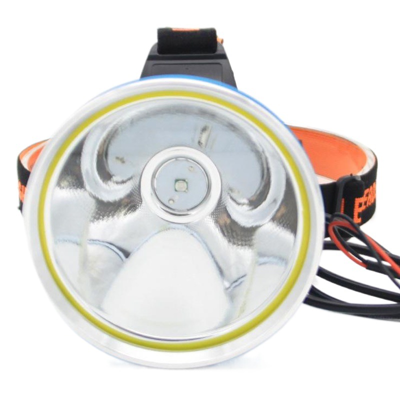 Fisherman's Treasure 12V Headlamp Led Spotlight Yellow Light Fishing Lamp Power Bank New Lamp T6 Lamp Core Head-Mounted Strong Light