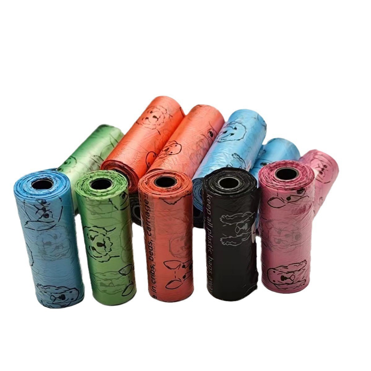 Wholesale factory supply cross-border Amazon pet waste bags disposable printed dog pick-up bags