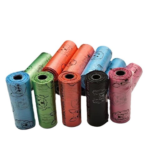 Wholesale factory supply cross-border Amazon pet waste bags disposable printed dog pick-up bags