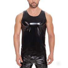 R 32723 PVC Shiny Leather Vest ��ʿ��Ƥ���� �羳ŷ��