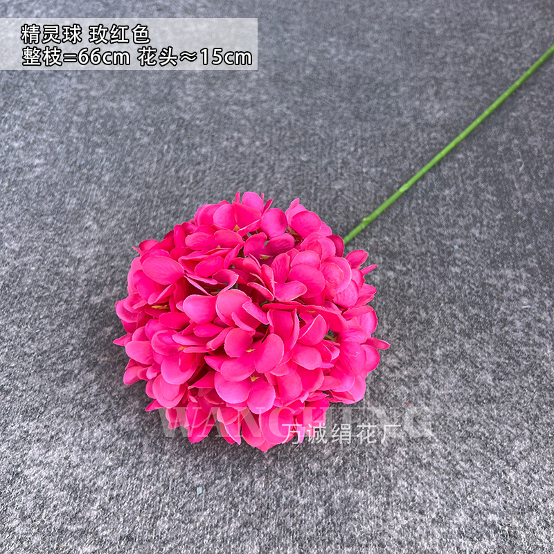 잎이 없는 엘프 볼 로즈 레드 117개