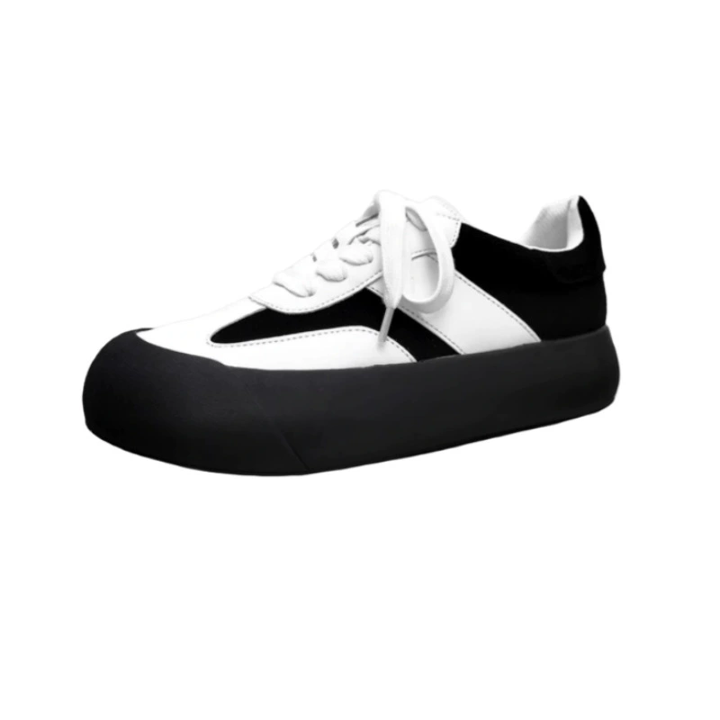 Bai Jingting та же пушистая обувь из коровьей кожи пара хлебная обувь женская 2024 новая ретро повседневная обувь на толстой подошве немецкая тренировка мужская