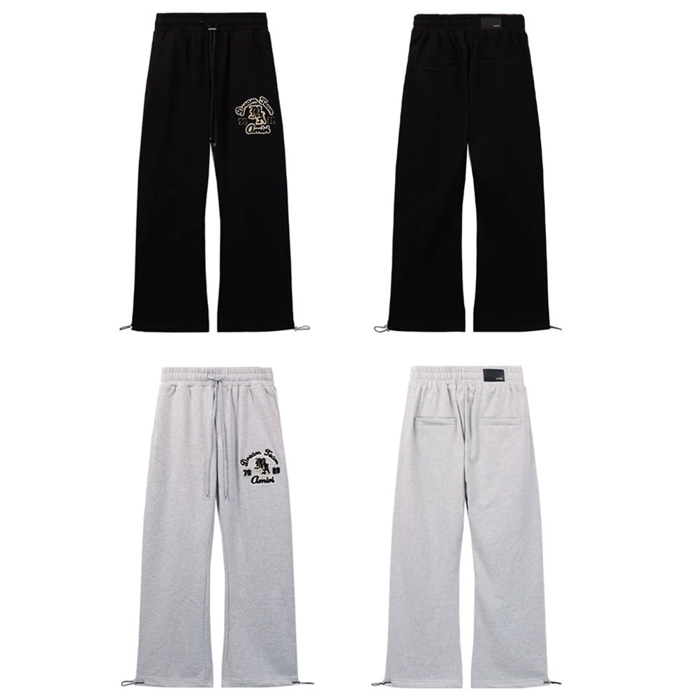 Трансграничные европейские и американские модные брендовые буквенно-цифровые повседневные брюки с вышивкой для мужчин и женщин, уличные эластичные леггинсы, спортивные штаны