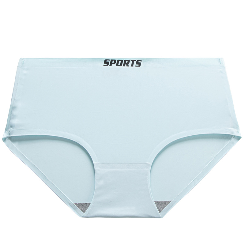 Ropa interior cómoda de las mujeres ropa interior transpirable entrepierna de algodón de las mujeres calzoncillos de cintura media ropa interior de seda de hielo de una pieza al por mayor de las mujeres