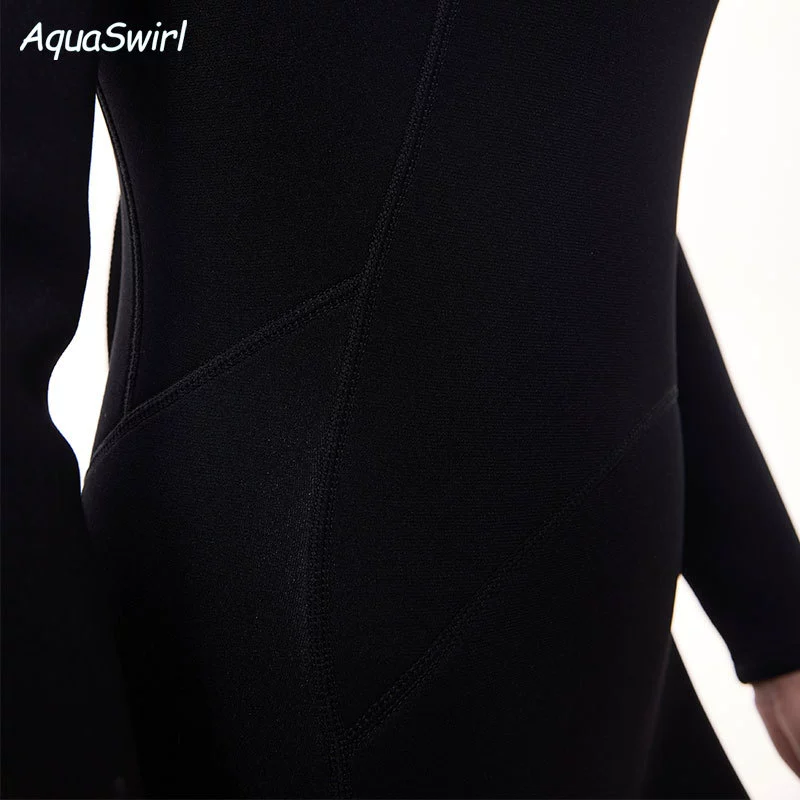 3MM one-piece diving suit, women's sun protection and warm surfing suit, long-sleeved slimming, conservative jellyfish snorkeling wet clothes