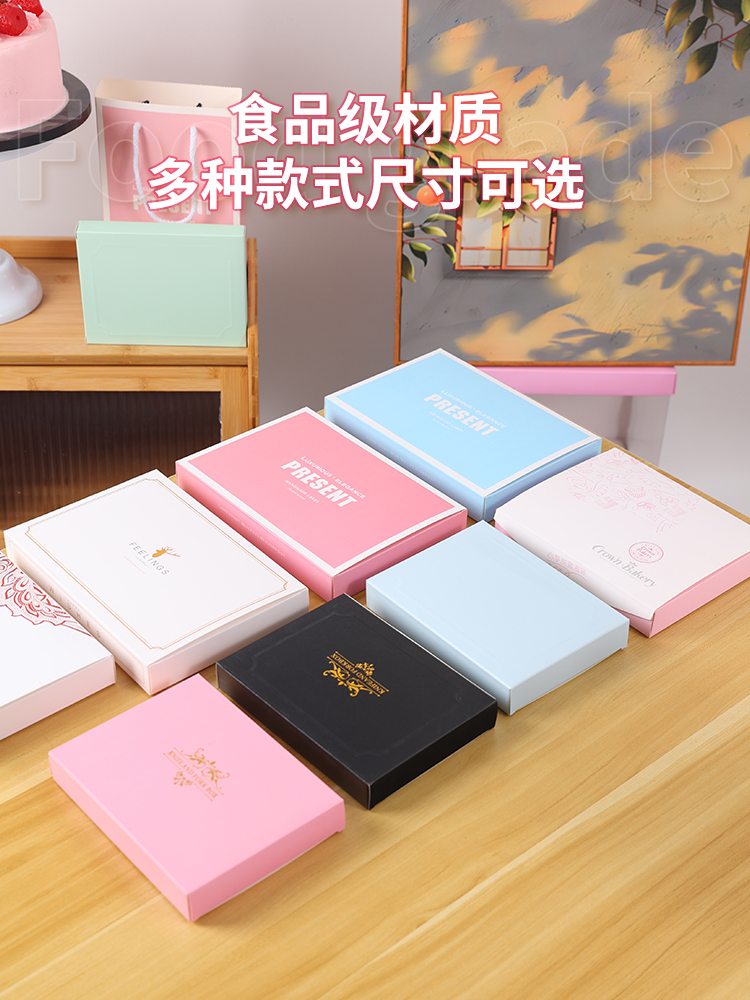 Cuchillo y tenedor caja de pastel de cumpleaños cubiertos cajas de papel una vez cuchillo y tenedor caja de vela se puede personalizar estampado