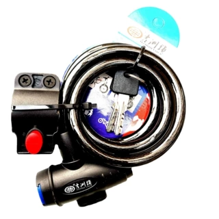 批发加粗5108吉州车锁自行车圈锁山地车钢缆钢丝锁锁合金钢钢丝锁