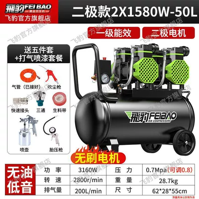 Hava kompressorları | Decoration - double-tube-2x1580w-50-liters-of-air-pump-spray-paint