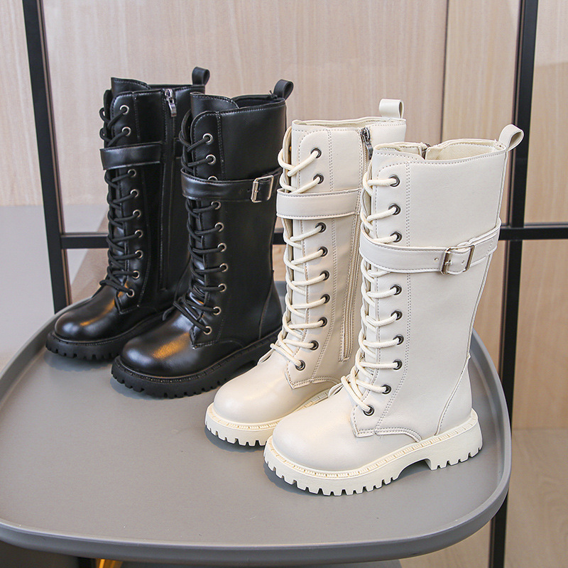 Girls' Boots Children's Shoes 2025 Autumn and Winter New Fashion High Boots Mid-Calf Trendy Short Boots Single Boots Martin Boots