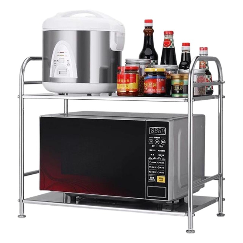 Stainless Steel Kitchen Multi-Functional Countertop Storage Rack Microwave Storage Rack Bracket Storage Rack Multi-Layer Starting from One Piece