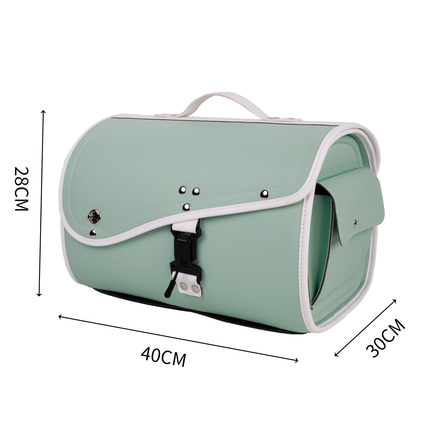 Motorcycle tail box, retro scooter electric vehicle tail rack box, full-face helmet, half-face helmet, leather bag (quick-release bottom design)