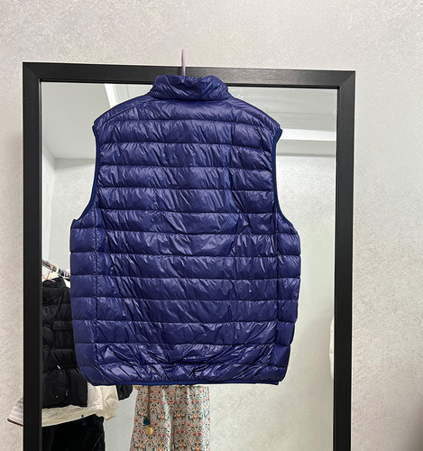 Seasonal clearance ultra-lightweight unisex turtleneck down cotton vest jacket open-front padded jacket loose large size cotton coat trendy