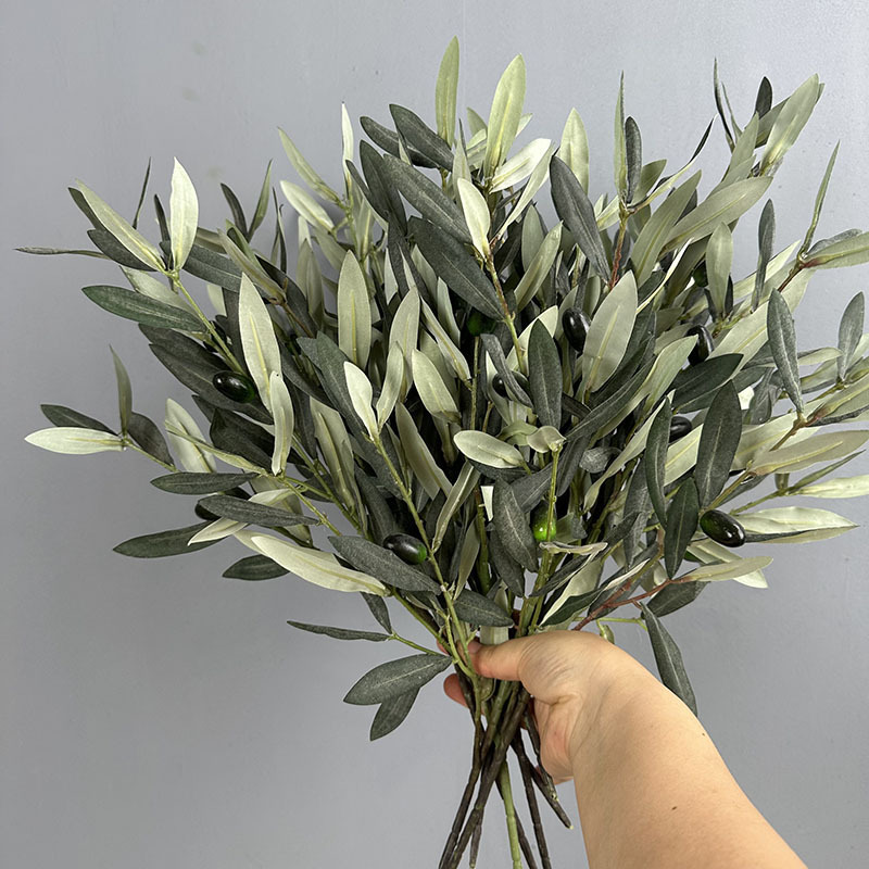 Highly Realistic Olive Leaf Oil Olive Home Decoration Wedding Hotel Flower Arrangement Tree New Cross-Border Olive Branch