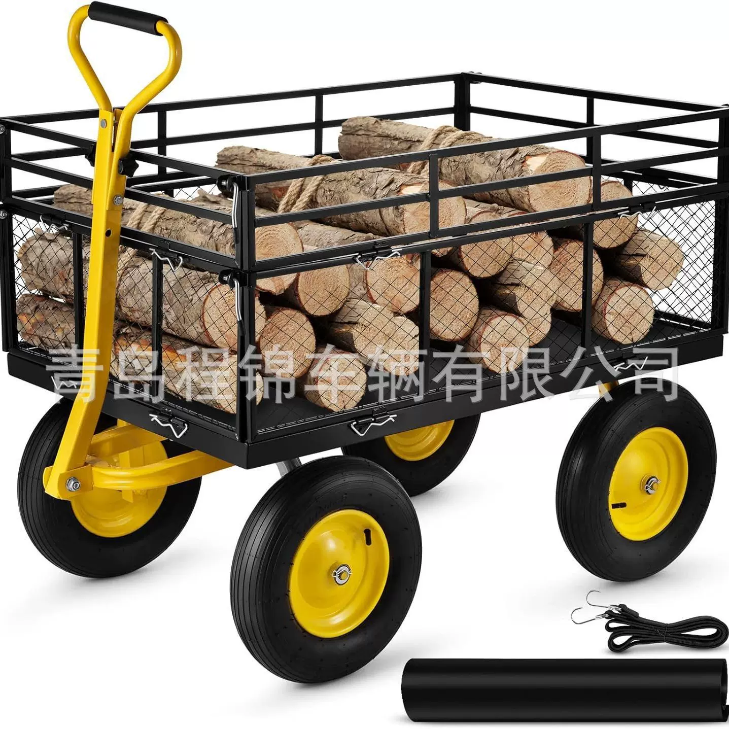钢制花园车 1400磅花园车 工具车农用 大容量花园推车