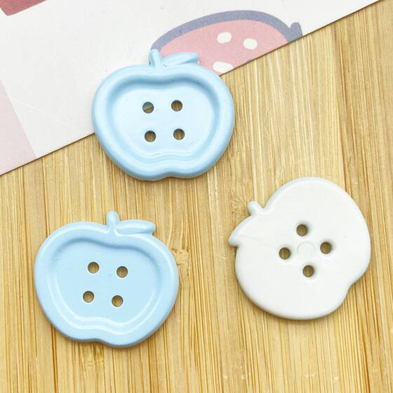 Hot sale small fresh solid color apple button accessories diy hole shoes shoes flower decoration mobile phone case accessories