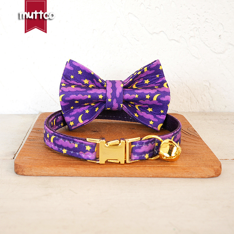 Ошейник для кошек Muttco Purple Moon Night S
