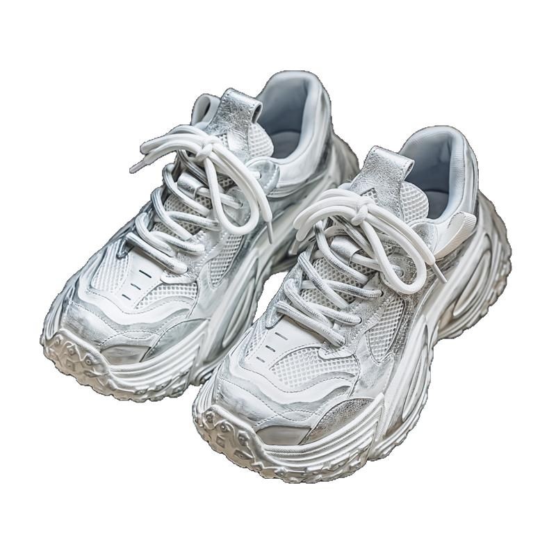 Red transfronteriza de cuatro estaciones, guerrero negro, zapatos deportivos de color transpirables, zapatos de papá de nicho, zapatos viejos de celebridades de Internet para estudiantes, zapatos de hombre