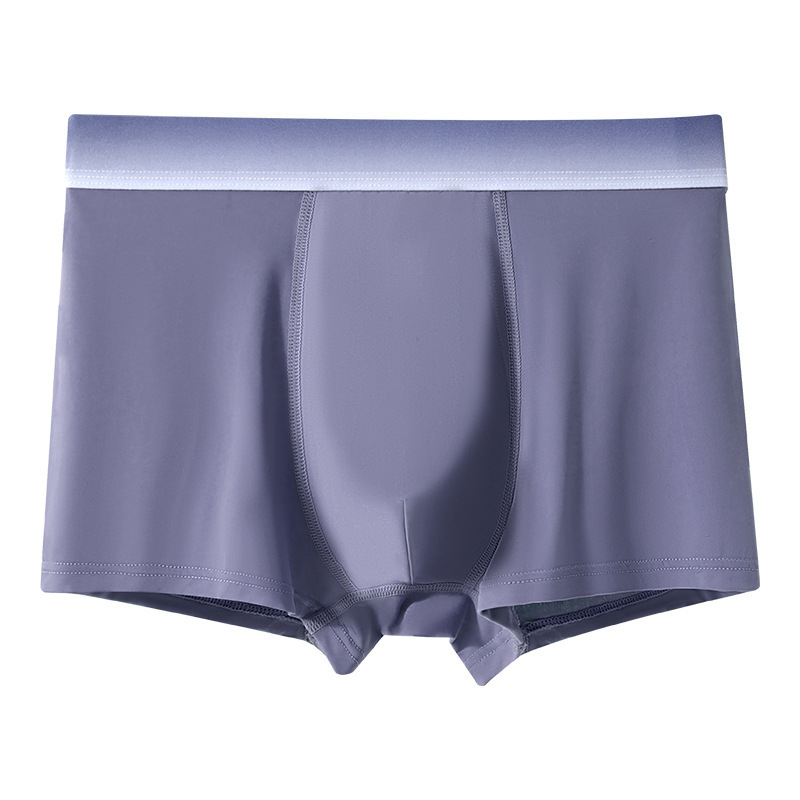 Pantalones interiores de hombre, pantalones de cuatro cuadrados de hielo sin marcas antibacterianas, pantalones cortos de ángulo plano de tamaño grande, cabeza de verano, delgados