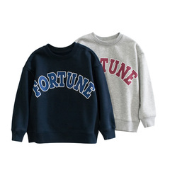 Grrr trendy brand children's clothing men's sweatshirt fleece 2024 autumn and winter new children's clothing unisex letters one piece drop shipping