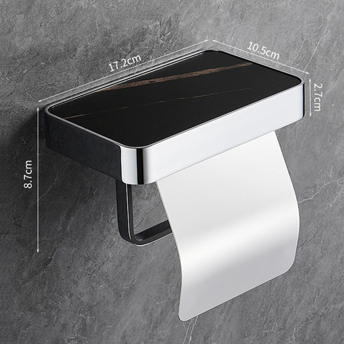 Zinc Alloy Leather Toilet Paper Holder Mobile Roll Paper Storage Bathroom Home with Cover Roll Paper Shelf 