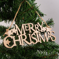 クロスボーダークリスマス装飾ペンダント木製merry christmasアルファベット看板クリスマスツリーxmasペンダント