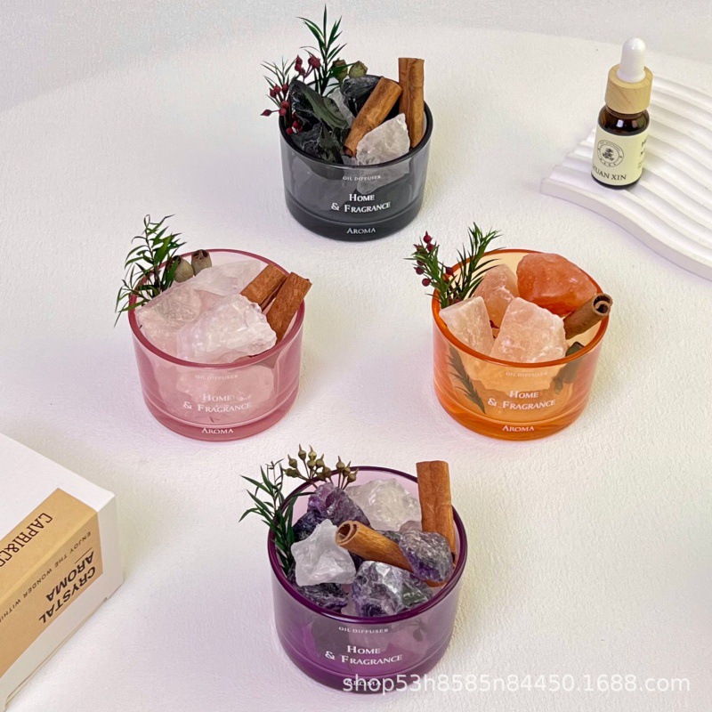 扩香石香薰无火香薰精油卧室酒店香氛晶石摆件高级感干花伴手礼批
