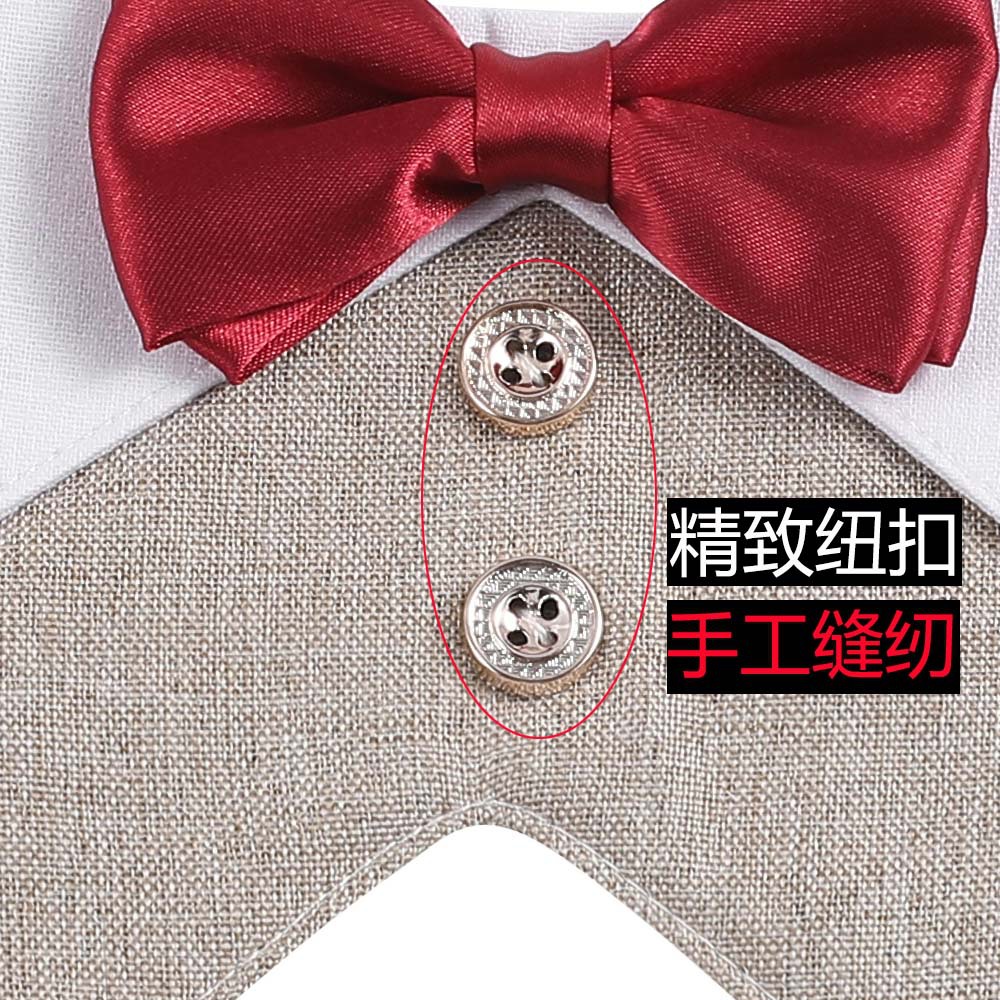 Tanpopo nuevo traje de boda británico para mascotas Toalla de saliva Velcro Toalla de triángulo para mascotas bufanda de perro