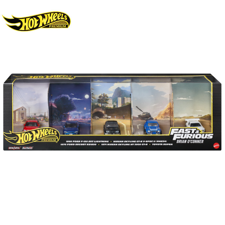 Fast & Furious Five-Vehicle Set: Nissan GTR, Toyota Supra, Ford Alloy Car Models