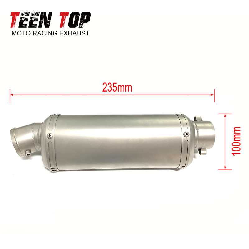 Motorcycle modified exhaust Yongyuan MT07 ER6N 502C Jicun triangle Scorpio modified exhaust pipe muffler
