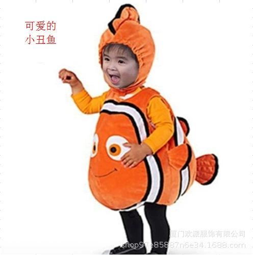 Новый Рождественский Хэллоуин Дети Найти Немо Клоун Рыба Одежда Морской Костюм Животных