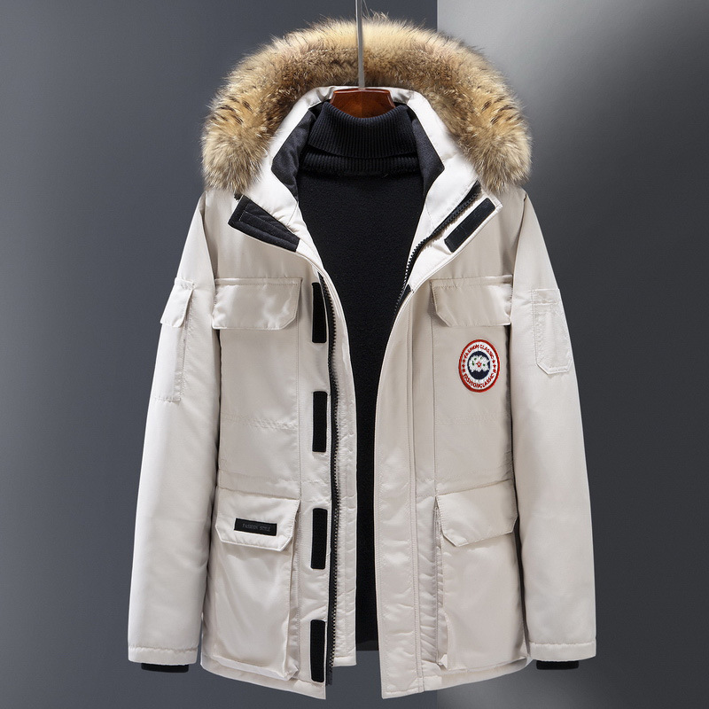 2024 New Down Jacket Winter Men's Mid-length Couples Outdoor Thickened Tooling Large Cold-proof Jacket Trendy 2024 New Down Jacket Winter Men's Mid-length Couples Outdoor Thickened Tooling Large Cold-proof Jacket Trendy