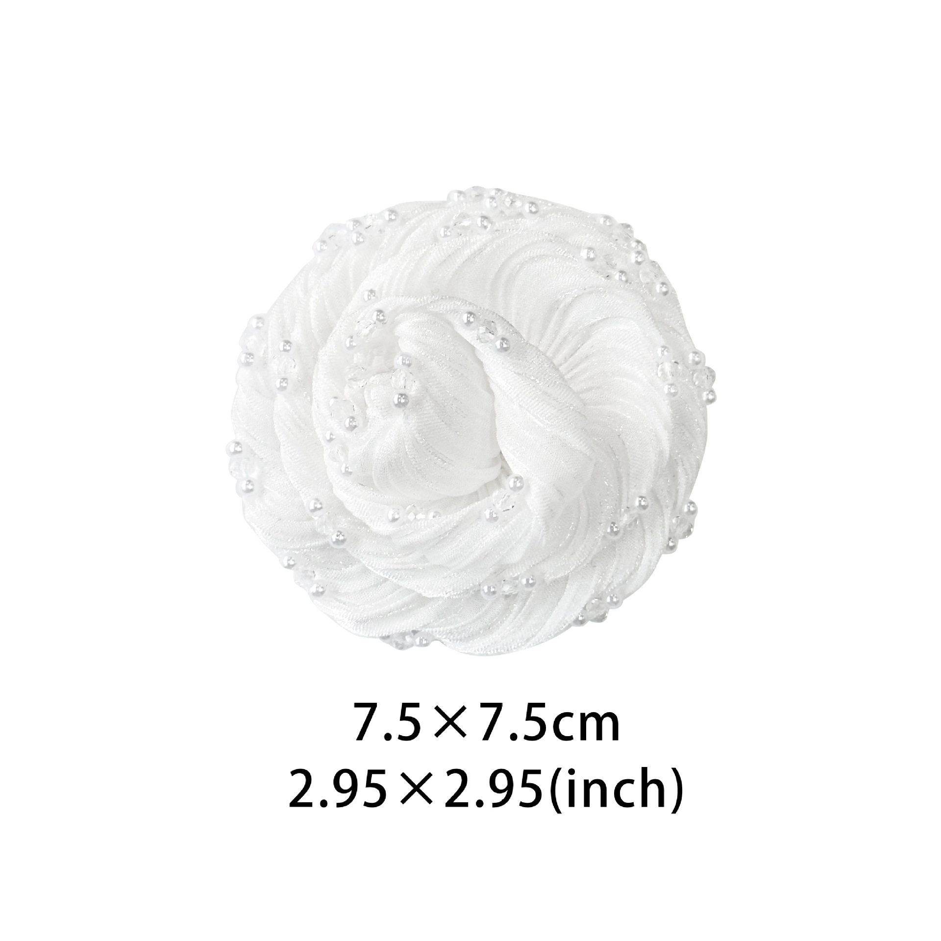 Flores de arena roja perlas multicolores adornadas con flores de tela broche de forma hermosa ropa joyas de cabello accesorios bolsos image 6
