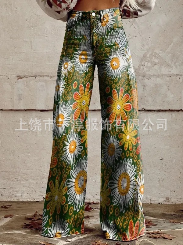 人気の独立系サイト Xiyin TEMU AliExpress ebay ヨーロッパとアメリカの貿易大きいサイズの女性のカジュアルパンツ薄い模造ジーンズ|undefined