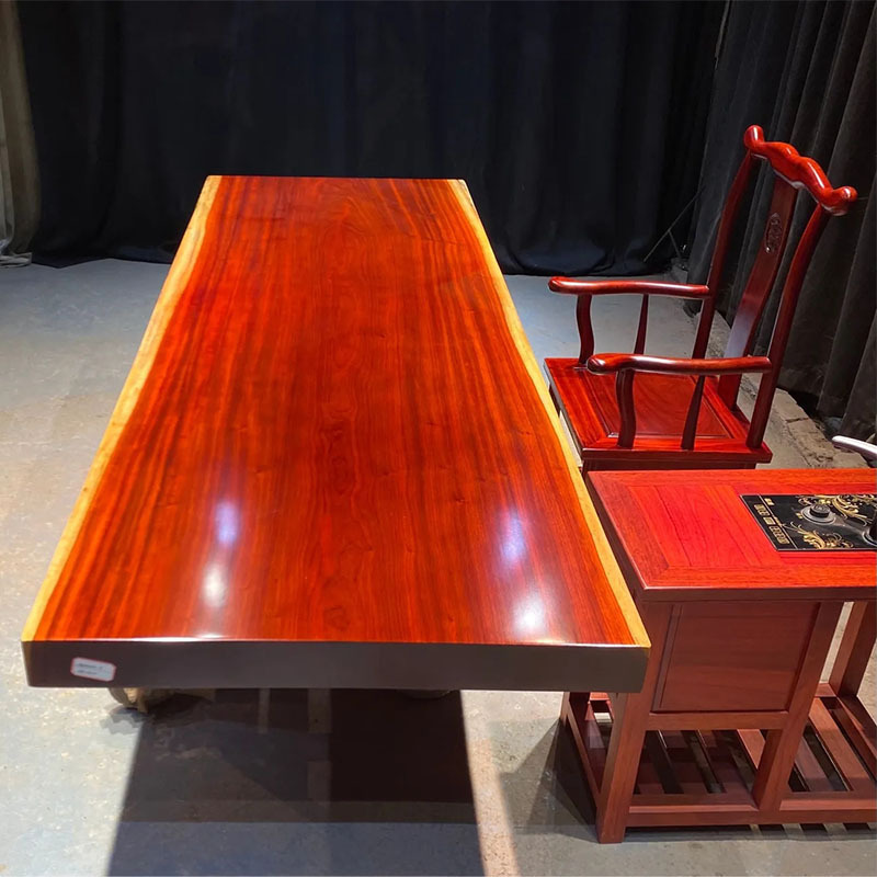 Hot-Selling Rosewood Natural Edge Table Top, Modern Minimalist Reception Solid Wood Table Hot-Selling Rosewood Natural Edge Table Top, Modern Minimalist Reception Solid Wood Table