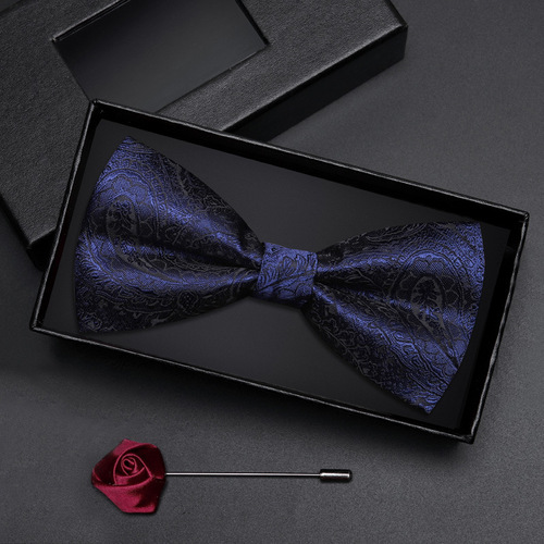 Gift box men's bow tie groomsmen burgundy bow tie formal wedding British Korean style bow