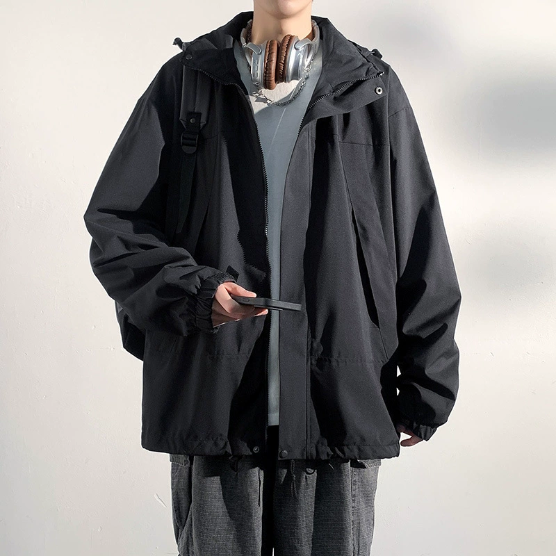 2024 Открытый Пара Color Color Куртка Съемная шляпа Водонепроницаемая ветрозащитная куртка молодежная альпинистская одежда Куртка