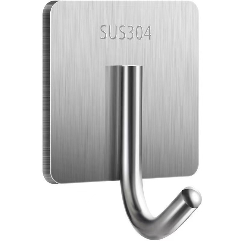 304 Stainless Steel Wall Hooks, No-Drill Adhesive Hooks for Kitchen, Bathroom, and Restroom, Clothes Hanging Hooks, No-Drill Hooks 304 Stainless Steel Wall Hooks, No-Drill Adhesive Hooks for Kitchen, Bathroom, and Restroom, Clothes Hanging Hooks, No-Drill Hooks