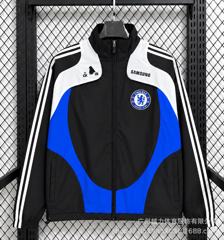 Chaqueta Bordada retro de manga larga y gruesa Manchester United Barcelona Inglaterra Brasil Real Madrid Liverpool image 41