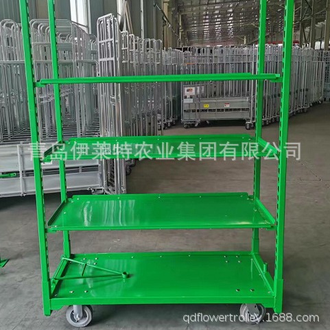 厂家直销多肉架子车，多肉基地多层移动周转台车，温室大棚周转车