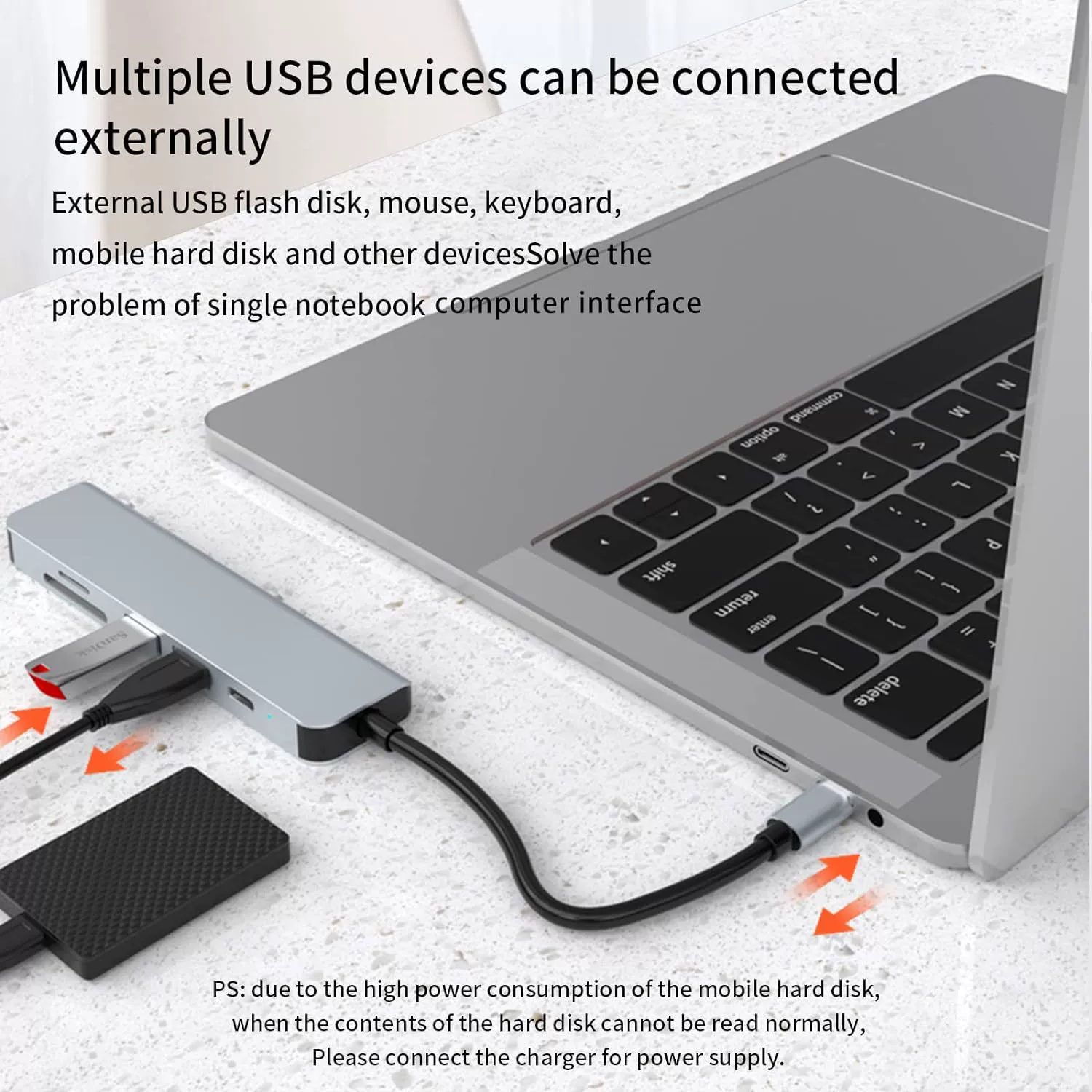 Type-C хаб все-в-одном расширенная док-станция 4K HD USB ноутбук шесть-в-один TYPE C расширенная док-станция