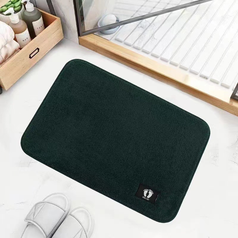 Toalla de suelo antideslizante de lana de coral al por mayor 40*60 casa de familia baño baño alfombra de baño toalla de suelo de comercio exterior absorbente personalizado