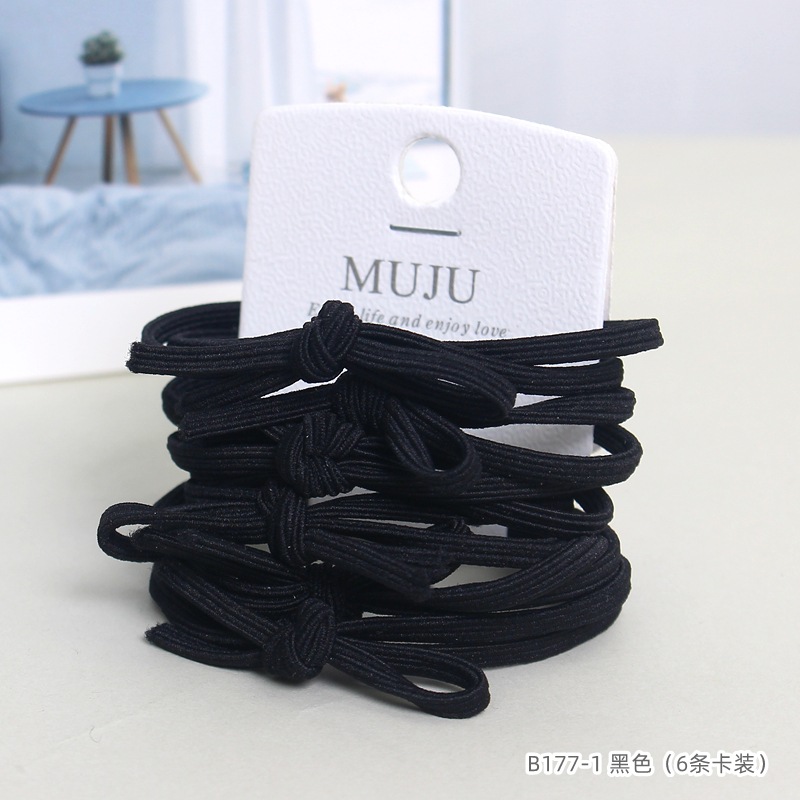 [Carga de tarjeta] sensación de alto nivel coreano de cabello de código de barras de moda de alta elasticidad de cabello anillo de cabello correa de cola de caballo