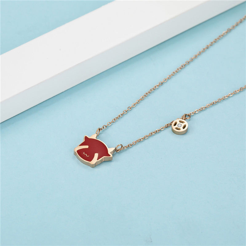 fashion Year of the Ox new pattern Toro Rosso Real diamond Necklace Simplicity Meng Niu Diamonds clavicle Manufactor Supplying certificate